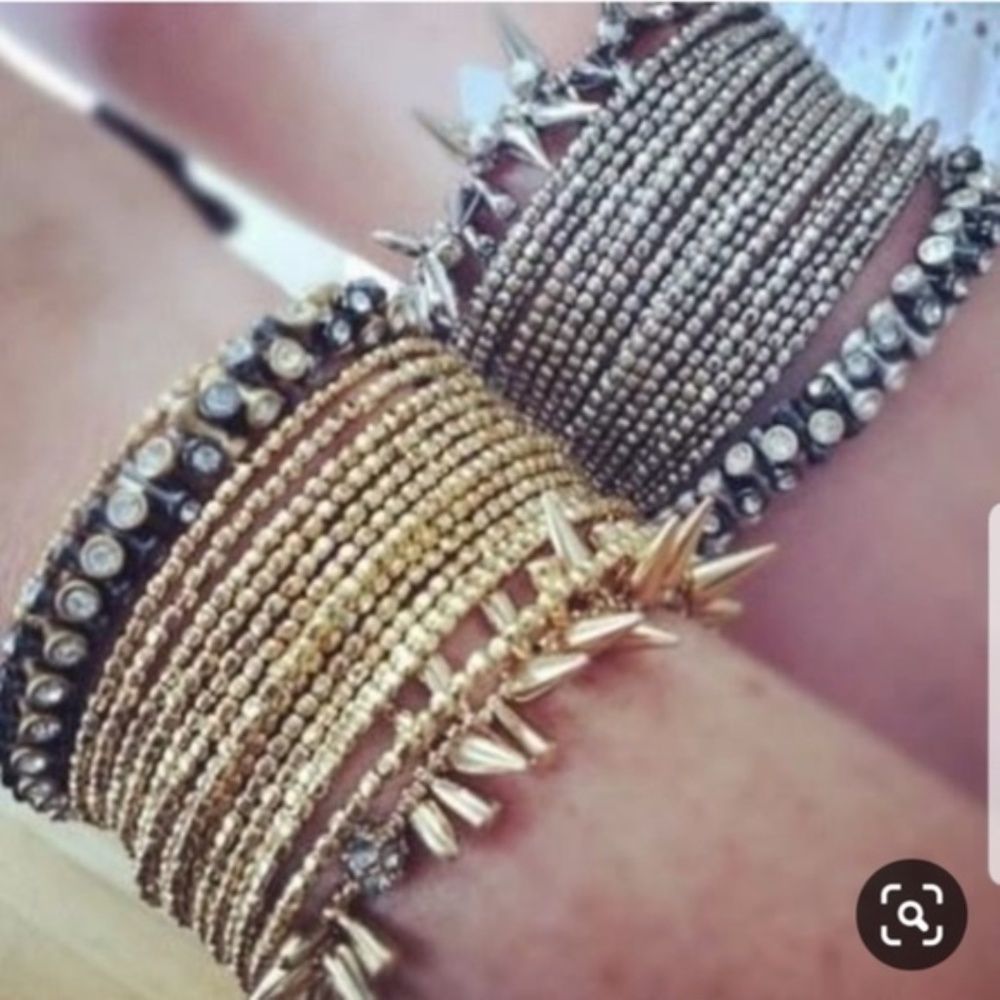 stella & dot ~ gold bardot spiral bangle bracelet - Picture 5 of 9